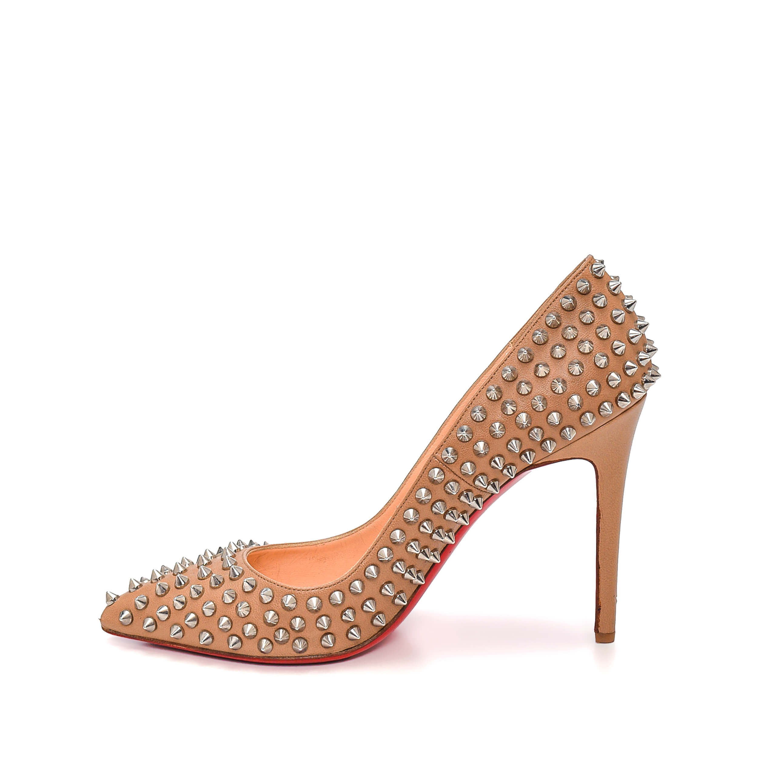 CHRISTIAN LOUBOUTIN - Nude & Silver Stud Pump